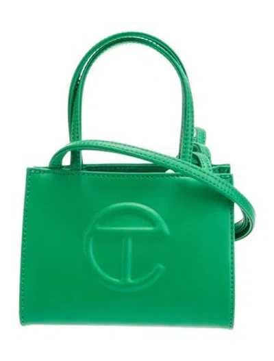 Pre-owned Telfar Vegan Leather Shoulder Bag In Green
