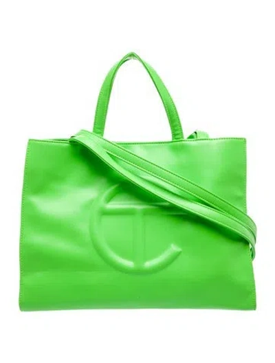 Pre-owned Telfar Vegan Leather Shoulder Bag In Green