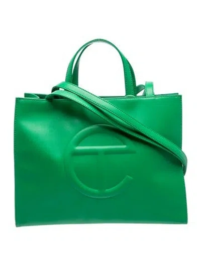 Pre-owned Telfar Vegan Leather Shoulder Bag In Green