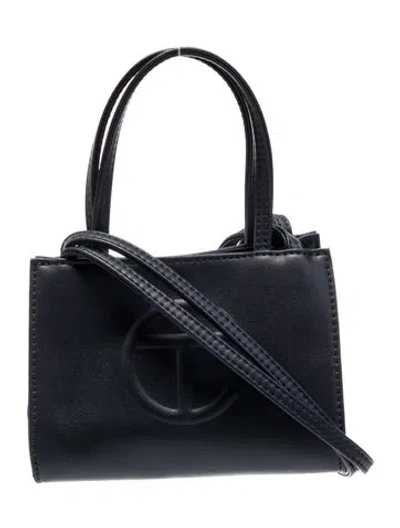 Pre-owned Telfar Vegan Leather Shoulder Bag Mini In Blue