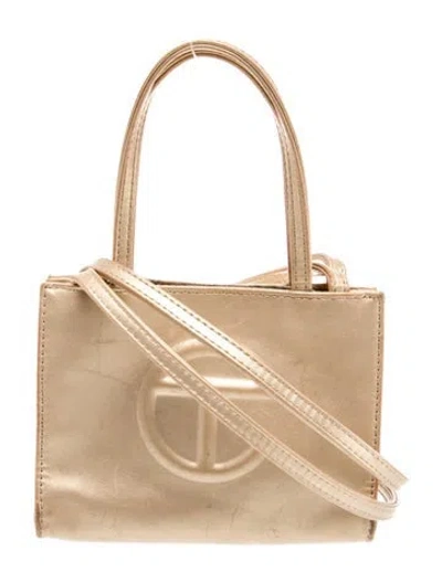 Pre-owned Telfar Vegan Leather Shoulder Bag In Neutral