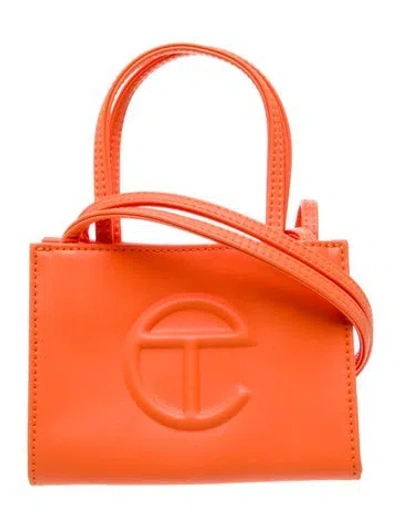Pre-owned Telfar Vegan Leather Shoulder Bag In Orange