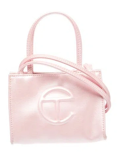 Pre-owned Telfar Vegan Leather Shoulder Bag In Pink