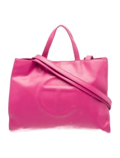 Pre-owned Telfar Vegan Leather Shoulder Bag In Pink