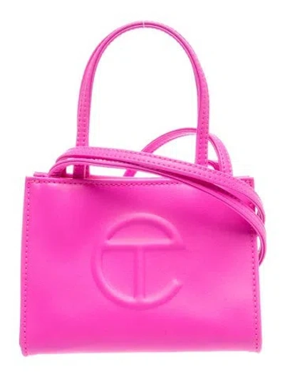 Pre-owned Telfar Vegan Leather Shoulder Bag In Pink
