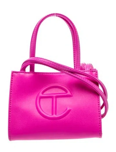 Pre-owned Telfar Vegan Leather Shoulder Bag In Pink
