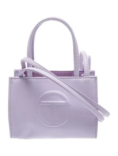 Pre-owned Telfar Vegan Leather Shoulder Bag In Purple