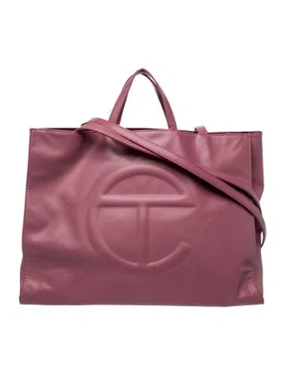 Pre-owned Telfar Vegan Leather Shoulder Bag In Purple