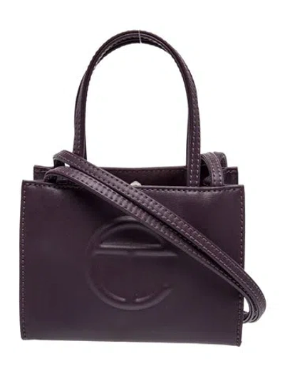 Pre-owned Telfar Vegan Leather Shoulder Bag In Purple