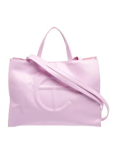 Pre-owned Telfar Vegan Leather Shoulder Bag In Purple