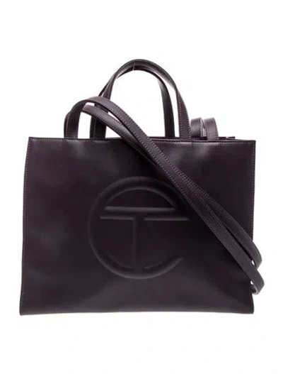 Pre-owned Telfar Vegan Leather Shoulder Bag In Purple