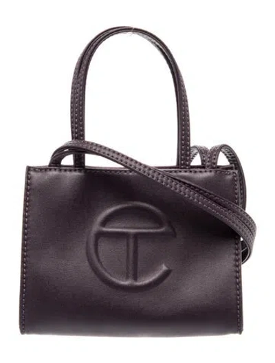 Pre-owned Telfar Vegan Leather Shoulder Bag In Purple