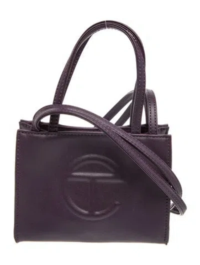 Pre-owned Telfar Vegan Leather Shoulder Bag In Purple