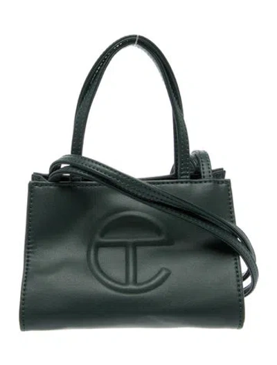 Pre-owned Telfar Vegan Leather Shoulder Bag Small In Green