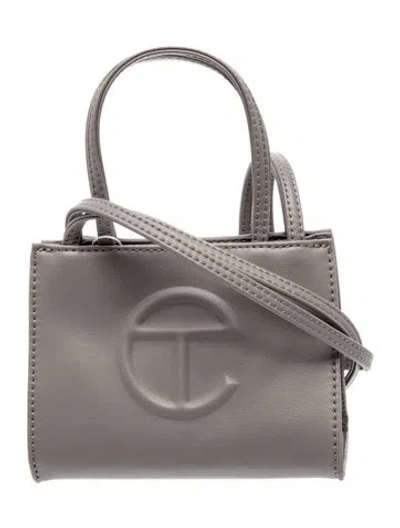 Pre-owned Telfar Vegan Leather Shoulder Bag Small In Neutral