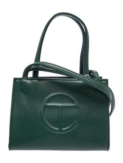 Pre-owned Telfar Vegan Leather Shoulder Bag Small W/ Tags In Green