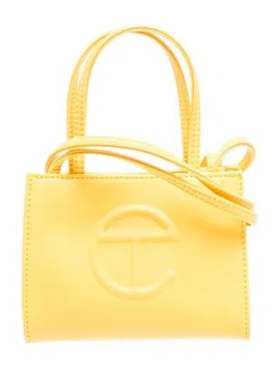 Pre-owned Telfar Vegan Leather Shoulder Bag Small In Yellow