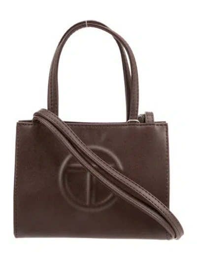 Pre-owned Telfar Vegan Leather Shoulder Bag W/ Tags In Brown