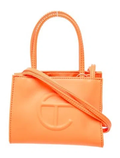 Pre-owned Telfar Vegan Leather Shoulder Bag W/ Tags In Orange