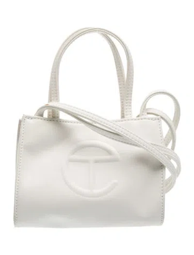 Pre-owned Telfar Vegan Leather Shoulder Bag In White