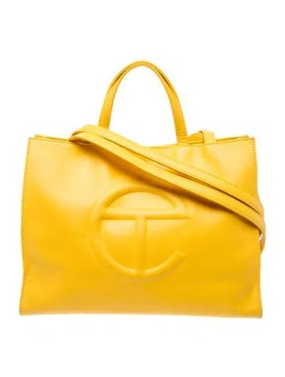 Pre-owned Telfar Vegan Leather Shoulder Bag In Yellow