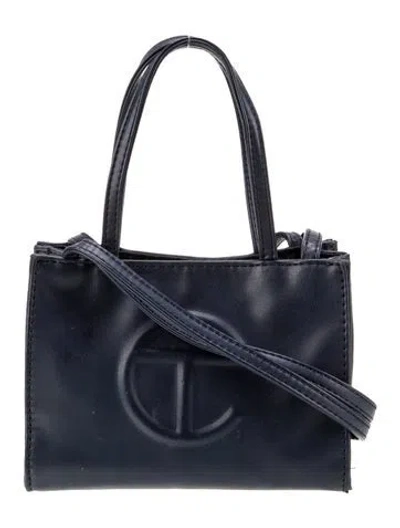 Pre-owned Telfar Vegan Leather Small Cobalt Shopping Bag Small In Blue