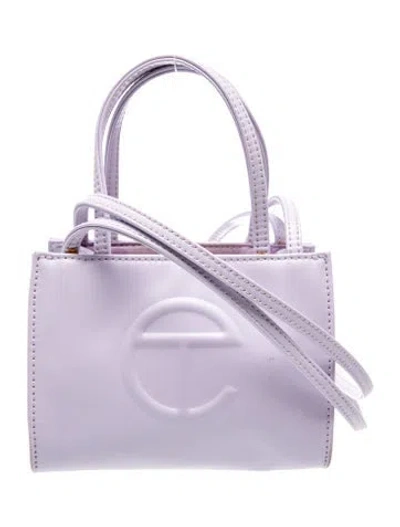 Pre-owned Telfar Vegan Leather Small Lavender Shopping Bag Small In Purple