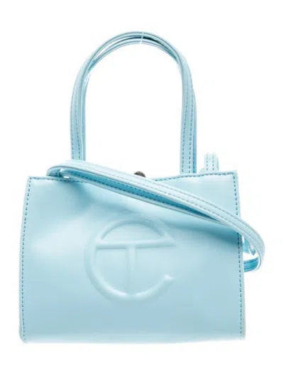 Pre-owned Telfar Vegan Leather Small Pool Blue Shopping Bag Small