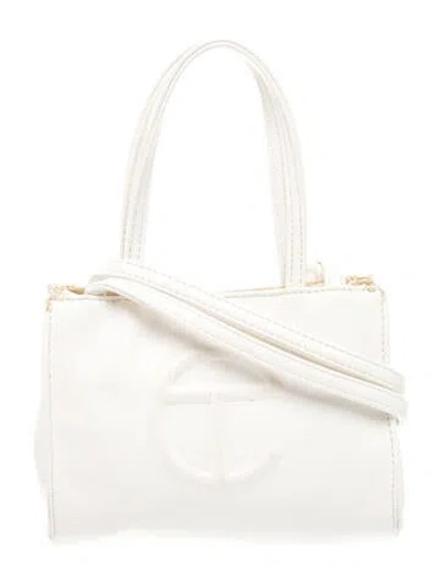Pre-owned Telfar Vegan Leather Small White Shopping Bag Small