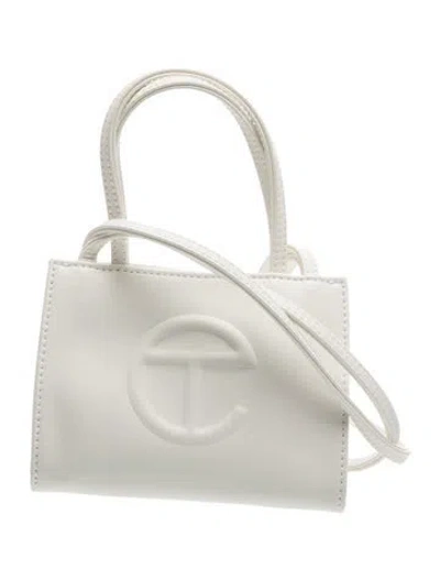 Pre-owned Telfar Vegan Leather Small White Shopping Bag Small