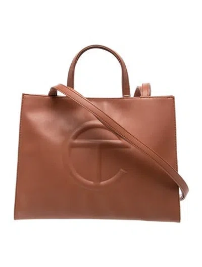 Pre-owned Telfar Vegan Leather Tan Shopping. W/ Tags In Brown