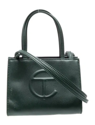 Pre-owned Telfar Vegan Leather Telar Mini Vegan Leather Handle Tote In Green