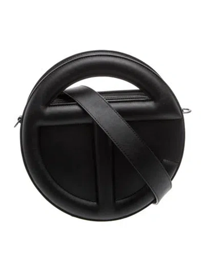 Pre-owned Telfar Vegan Leather Top Handle Bag In Black