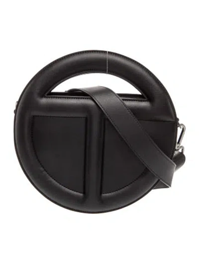 Pre-owned Telfar Vegan Leather Top Handle Bag In Black
