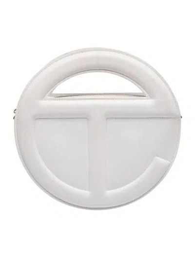 Pre-owned Telfar Vegan Leather Top Handle Bag In White