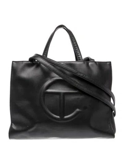 Pre-owned Telfar Vegan Leather Tote In Black