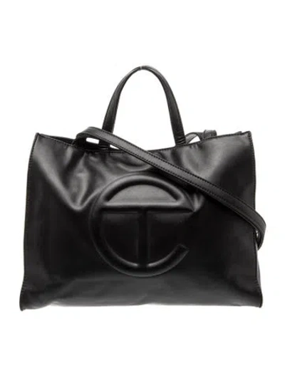 Pre-owned Telfar Vegan Leather Tote In Black