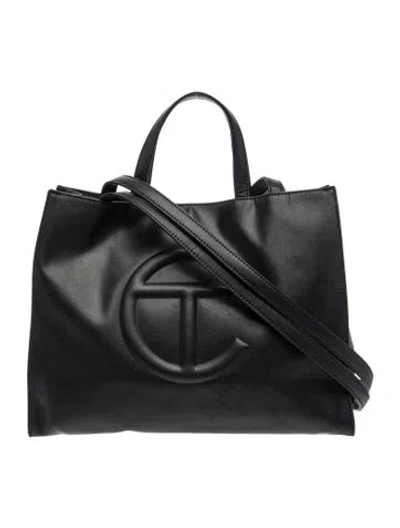 Pre-owned Telfar Vegan Leather Tote In Black