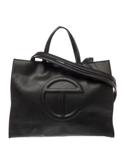 Pre-owned Telfar Vegan Leather Tote In Black