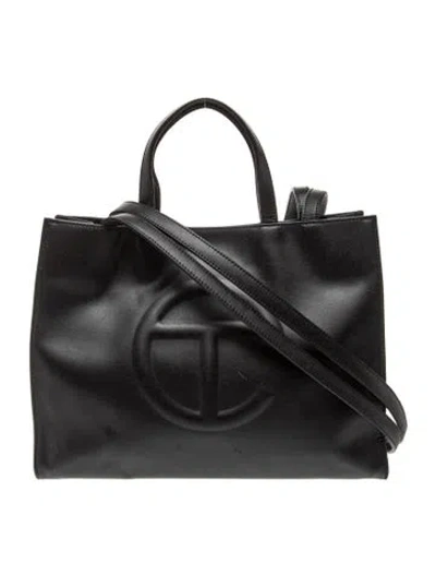 Pre-owned Telfar Vegan Leather Tote In Black