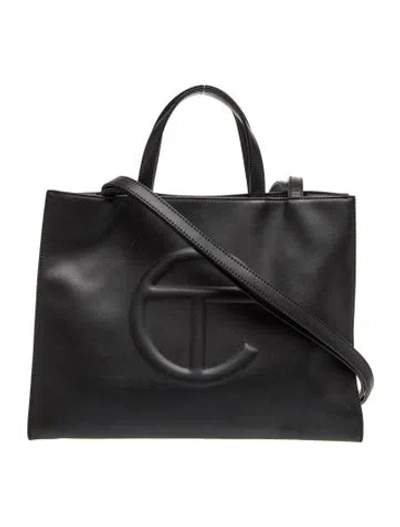 Pre-owned Telfar Vegan Leather Tote In Black