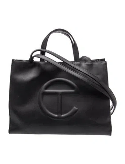 Pre-owned Telfar Vegan Leather Tote In Black