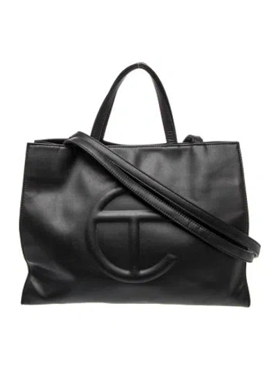 Pre-owned Telfar Vegan Leather Tote In Black