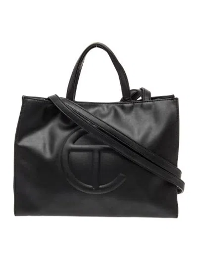 Pre-owned Telfar Vegan Leather Tote In Black
