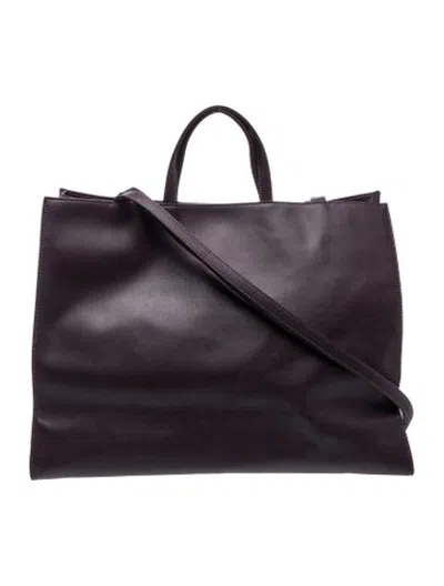 Pre-owned Telfar Vegan Leather Tote In Black