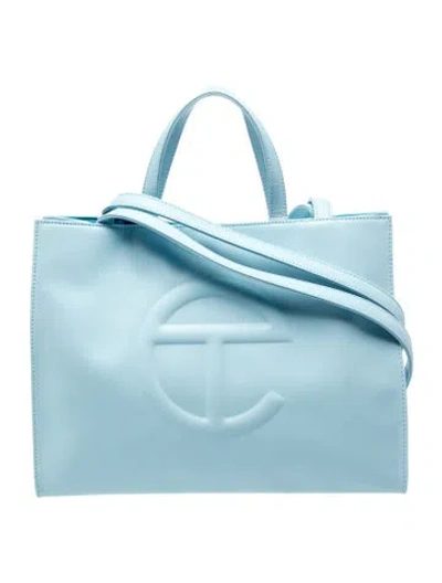 Pre-owned Telfar Vegan Leather Tote In Blue