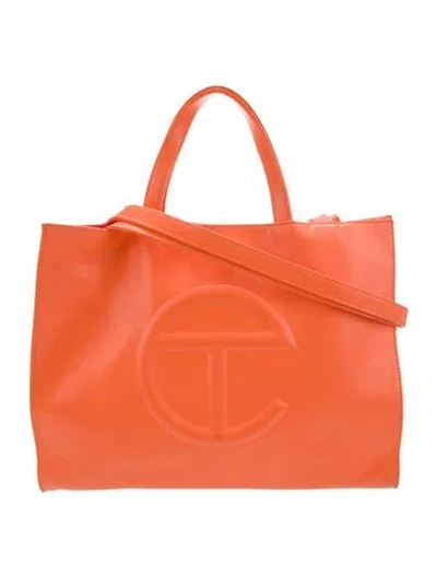 Pre-owned Telfar Vegan Leather Tote In Brown