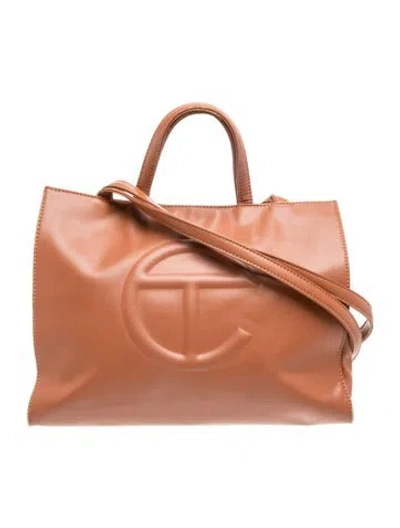 Pre-owned Telfar Vegan Leather Tote In Brown