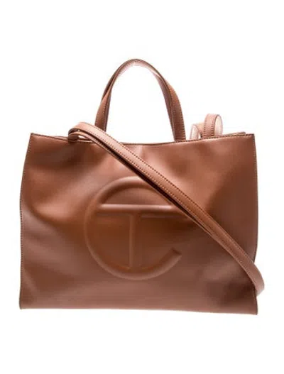 Pre-owned Telfar Vegan Leather Tote In Brown