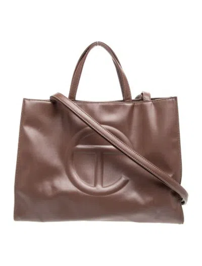 Pre-owned Telfar Vegan Leather Tote In Brown
